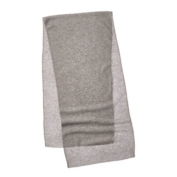 Phenix Lightweight Moss Stitch Cashmere Scarf, Grey - Picture 2 of 3